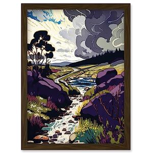 Artery8 Stormy Clouds over Stream Wild Scottish Landscape Artwork Framed Wall Art Print A4 Artery8 Stormy Clouds over Stream Wild Scottish Landscape Artwork Framed Wall Art Print A4
