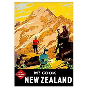 Wee Blue Coo Vintage Advert Travel New Zealand Mt Cook Wall Art Print Wee Blue Coo Vintage Advert Travel New Zealand Mt Cook Wall Art Print