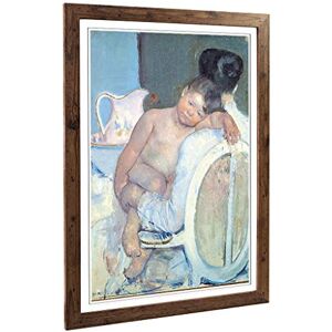 Big Box Art Framed Print of Mary Cassatt Woman with Child in her Arms Design Wall Art Picture Home Decor for Kitchen, Living Room, Bedroom, Hallway, Walnut, A2 / 24.5x18 Inch / 62x45cm Big Box Art Framed Print of Mary Cassatt Woman with Child in her Arms Design Wall Art Picture Home Decor for Kitchen, Living Room, Bedroom, Hallway, Walnut, A2 / 24.5x18 Inch / 62x45cm