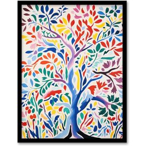 Artery8 Henri Matisse Style Tree Multi Coloured Forest Nature Artwork Framed Wall Art Print A4 Artery8 Henri Matisse Style Tree Multi Coloured Forest Nature Artwork Framed Wall Art Print A4