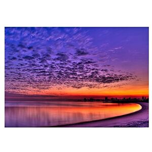 Wee Blue Coo Photo Orange Purple Seascape Beach Sunset Scenic Wall Art Print Wee Blue Coo Photo Orange Purple Seascape Beach Sunset Scenic Wall Art Print