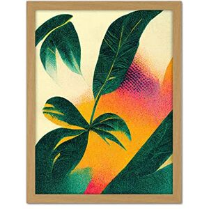 Doppelganger33 LTD Abstract Tropical Leaves Halftone Pop Art Botanical Illustration Artwork Framed Wall Art Print 18X24 Inch Doppelganger33 LTD Abstract Tropical Leaves Halftone Pop Art Botanical Illustration Artwork Framed Wall Art Print 18X24 Inch
