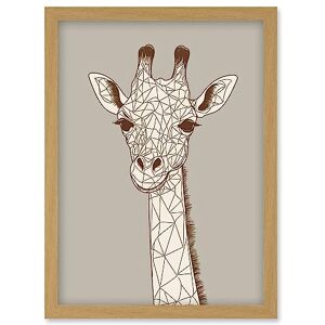 Artery8 Cute Giraffe Head Line Drawing Illustration Artwork Framed Wall Art Print A4 Artery8 Cute Giraffe Head Line Drawing Illustration Artwork Framed Wall Art Print A4