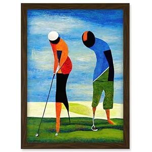 Doppelganger33 LTD Abstract Surreal Modern Golf Golfing Couple Playing Artwork Framed A3 Wall Art Print Doppelganger33 LTD Abstract Surreal Modern Golf Golfing Couple Playing Artwork Framed A3 Wall Art Print