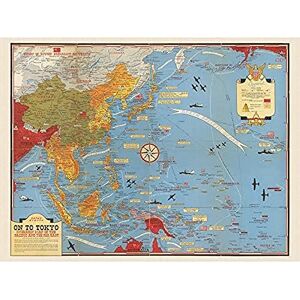 Artery8 Map Turner 1944 War WWII On To Tokyo Pacific Unframed Wall Art Print Poster Home Decor Premium Artery8 Map Turner 1944 War WWII On To Tokyo Pacific Unframed Wall Art Print Poster Home Decor Premium