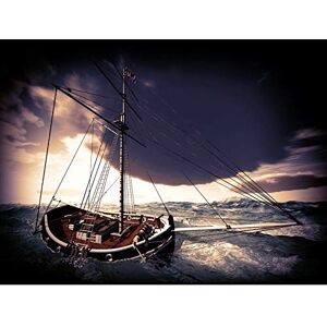 Wee Blue Coo MP PAINTING ILLUSTRATION SAILING SHIP STORMY SEA GHOST DESERTED WAVES 18x24 INCH ART POSTER PRINT PICTURE LV6277 Wee Blue Coo MP PAINTING ILLUSTRATION SAILING SHIP STORMY SEA GHOST DESERTED WAVES 18x24 INCH ART POSTER PRINT PICTURE LV6277