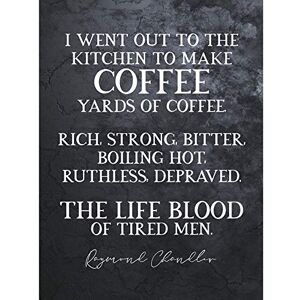 Artery8 Slate Quote Chandler Long Goodbye Coffee Unframed Wall Art Print Poster Home Decor Premium Artery8 Slate Quote Chandler Long Goodbye Coffee Unframed Wall Art Print Poster Home Decor Premium