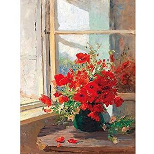 Artery8 Florian Bouquet Poppies Window Flowers Painting Unframed Wall Art Print Poster Home Decor Premium Artery8 Florian Bouquet Poppies Window Flowers Painting Unframed Wall Art Print Poster Home Decor Premium
