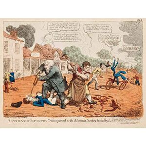 Wee Blue Coo LTD PAINTING SATIRE 1819 WILLIAMS ANTI-DANDY INFANTRY POSTER ART PRINT HP3459 Wee Blue Coo LTD PAINTING SATIRE 1819 WILLIAMS ANTI-DANDY INFANTRY POSTER ART PRINT HP3459