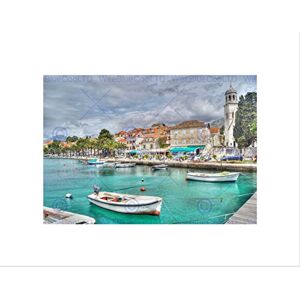 Wee Blue Coo CAVTAT CROATIA HARBOUR BOAT BLACK FRAME FRAMED ART PRINT PICTURE MOUNT B12X8379 Wee Blue Coo CAVTAT CROATIA HARBOUR BOAT BLACK FRAME FRAMED ART PRINT PICTURE MOUNT B12X8379