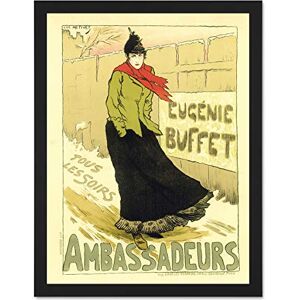 Wee Blue Coo Theatre Cultural Music Singer Eugenie Buffet France Paris Advert Large Framed Art Print Poster Wall Decor 18x24 inch Wee Blue Coo Theatre Cultural Music Singer Eugenie Buffet France Paris Advert Large Framed Art Print Poster Wall Decor 18x24 inch