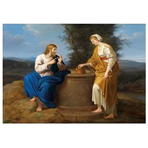 Wee Blue Coo Painting Biblical Waldmuller Christ Good Samaritan Well Wall Art Print Wee Blue Coo Painting Biblical Waldmuller Christ Good Samaritan Well Wall Art Print