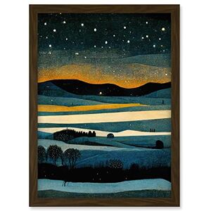 Doppelganger33 LTD Star Filled Twilight Landscape Painting Artwork Framed A3 Wall Art Print Doppelganger33 LTD Star Filled Twilight Landscape Painting Artwork Framed A3 Wall Art Print