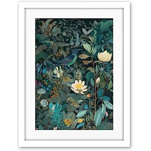 Artery8 Audubon Style Birds in Blooming Wildflower Field Artwork Framed Wall Art Print 18X24 Inch Artery8 Audubon Style Birds in Blooming Wildflower Field Artwork Framed Wall Art Print 18X24 Inch