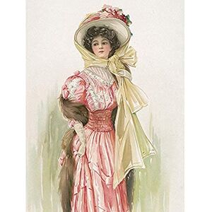 Artery8 Society Woman Pink Dress Vintage Fashion Drawing Unframed Wall Art Print Poster Home Decor Premium Artery8 Society Woman Pink Dress Vintage Fashion Drawing Unframed Wall Art Print Poster Home Decor Premium