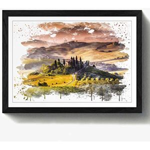 Arty Pie Framed Print Black A2 (24.5x18 Inch) Landscape Tuscany Hills & Mountains V3, Wood, Multi-Colour, 60 x 42 x 2 cm Arty Pie Framed Print Black A2 (24.5x18 Inch) Landscape Tuscany Hills & Mountains V3, Wood, Multi-Colour, 60 x 42 x 2 cm