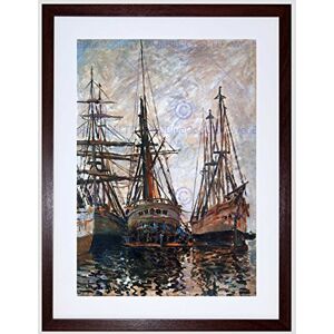 Wee Blue Coo Claude Monet Boats On Rapair Old Master Picture Framed Wall Art Print Wee Blue Coo Claude Monet Boats On Rapair Old Master Picture Framed Wall Art Print