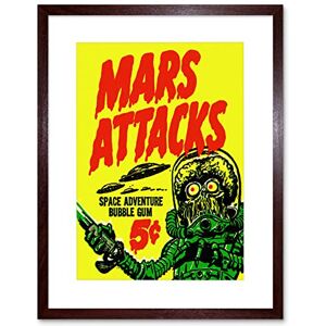 Wee Blue Coo Advert Mars Attacks Bubble Gum Alien Monster Saucer Framed Wall Art Print Wee Blue Coo Advert Mars Attacks Bubble Gum Alien Monster Saucer Framed Wall Art Print