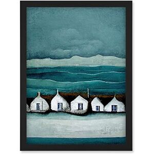 Doppelganger33 LTD Row Of White Fisherman Cottages Isle Of Jura Artwork Framed Wall Art Print A4 Doppelganger33 LTD Row Of White Fisherman Cottages Isle Of Jura Artwork Framed Wall Art Print A4