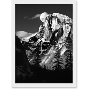 Artery8 Moonrise Behind Half Dome High Contrast Black White Photograph Yosemite National Park Full Moon and Mountain Forest Landscape Artwork Framed Wall Art Print A4 Artery8 Moonrise Behind Half Dome High Contrast Black White Photograph Yosemite National Park Full Moon and Mountain Forest Landscape Artwork Framed Wall Art Print A4