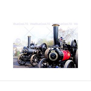 Wee Blue Coo PHOTO ANTIQUE STEAM TRACTION ENGINE ENGLAND UK RESTORATION FRAMED PRINT B12X7571 Wee Blue Coo PHOTO ANTIQUE STEAM TRACTION ENGINE ENGLAND UK RESTORATION FRAMED PRINT B12X7571