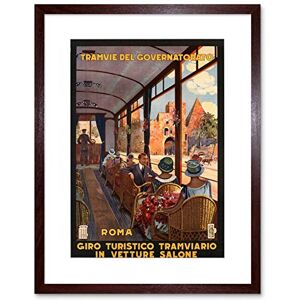 Wee Blue Coo Travel Tourism Tram Rome Italy Vintage Advertising Retro Framed Wall Art Print Wee Blue Coo Travel Tourism Tram Rome Italy Vintage Advertising Retro Framed Wall Art Print