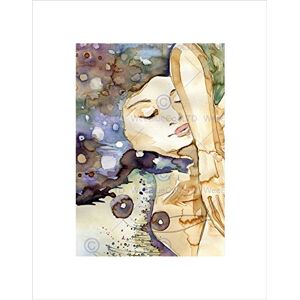 Wee Blue Coo PAINTING PORTRAIT SLEEPING GIRL PAINT SPLASH BLACK FRAMED ART PRINT B12X13615 Wee Blue Coo PAINTING PORTRAIT SLEEPING GIRL PAINT SPLASH BLACK FRAMED ART PRINT B12X13615