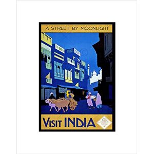 Wee Blue Coo TRAVEL VISIT INDIA TAJ MAHAL AGRA USA VINTAGE BLACK FRAMED ART PRINT B12X138 Wee Blue Coo TRAVEL VISIT INDIA TAJ MAHAL AGRA USA VINTAGE BLACK FRAMED ART PRINT B12X138