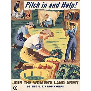 Wee Blue Coo Wwii War Pitch Farm Vegetables Women Land Army USA Art Print Poster Wall Decor 12X16 Inch Wee Blue Coo Wwii War Pitch Farm Vegetables Women Land Army USA Art Print Poster Wall Decor 12X16 Inch