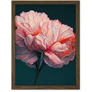 Wee Blue Coo Pink Carnation Dark Teal Flower Abstract Floral Painting Artwork Framed Wall Art Print 18X24 Inch Wee Blue Coo Pink Carnation Dark Teal Flower Abstract Floral Painting Artwork Framed Wall Art Print 18X24 Inch