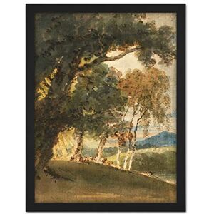 Artery8 Girtin River Valley Distant Hill Through Trees Painting Artwork Framed Wall Art Print 18X24 Inch Artery8 Girtin River Valley Distant Hill Through Trees Painting Artwork Framed Wall Art Print 18X24 Inch