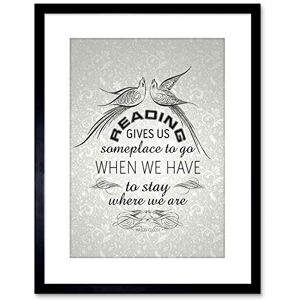Wee Blue Coo 9x7 '' READING GIVES SOMEPLACE STAY COOLEY QUOTE FRAMED ART PRINT F97X1034 Wee Blue Coo 9x7 '' READING GIVES SOMEPLACE STAY COOLEY QUOTE FRAMED ART PRINT F97X1034