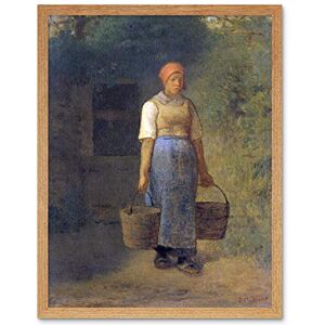 Artery8 Jean Francois Millet Girl Carrying Water Painting Art Print Framed Poster Wall Decor 12x16 inch Artery8 Jean Francois Millet Girl Carrying Water Painting Art Print Framed Poster Wall Decor 12x16 inch