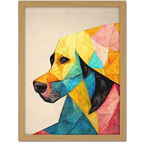 Doppelganger33 LTD Labrador Polygon Dog Abstract Geometric Paper Decoupage Artwork Framed Wall Art Print 18X24 Inch Doppelganger33 LTD Labrador Polygon Dog Abstract Geometric Paper Decoupage Artwork Framed Wall Art Print 18X24 Inch