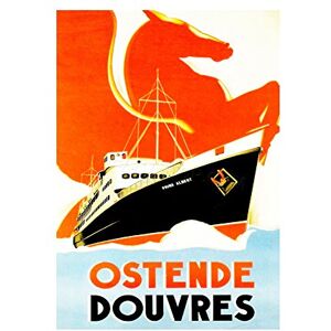 Wee Blue Coo Travel Ostend Dover Belgium UK Ship Prince Albert Pegasus Wall Art Print Wee Blue Coo Travel Ostend Dover Belgium UK Ship Prince Albert Pegasus Wall Art Print