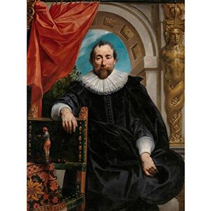 Artery8 Jordaens Portrait Rogier Le Witer Premium Wall Art Canvas Print 18X24 Inch Artery8 Jordaens Portrait Rogier Le Witer Premium Wall Art Canvas Print 18X24 Inch