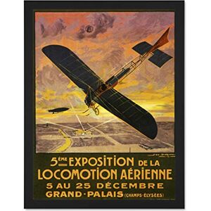 Wee Blue Coo Advertising Exhibition Airshow Plane Zeppelin Airship Paris France Large Framed Art Print Poster Wall Decor 18x24 inch Wee Blue Coo Advertising Exhibition Airshow Plane Zeppelin Airship Paris France Large Framed Art Print Poster Wall Decor 18x24 inch