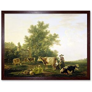 Artery8 Van Strij Milking Time Cow Landscape Painting Art Print Framed Poster Wall Decor 12x16 inch Artery8 Van Strij Milking Time Cow Landscape Painting Art Print Framed Poster Wall Decor 12x16 inch