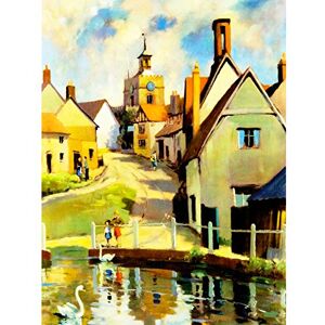 Wee Blue Coo PAINTING VILLAGE SCENE FINCHINGFIELD ESSEX ST JOHN BAPTIST CHURCH UK 30X40 CMS FINE ART PRINT ART POSTER BB8813 Wee Blue Coo PAINTING VILLAGE SCENE FINCHINGFIELD ESSEX ST JOHN BAPTIST CHURCH UK 30X40 CMS FINE ART PRINT ART POSTER BB8813