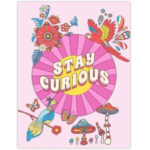 Wee Blue Coo Stay Curious Quote Affirmations Colourful Kids Room Large Wall Art Poster Print Thick Paper 18X24 Inch Wee Blue Coo Stay Curious Quote Affirmations Colourful Kids Room Large Wall Art Poster Print Thick Paper 18X24 Inch