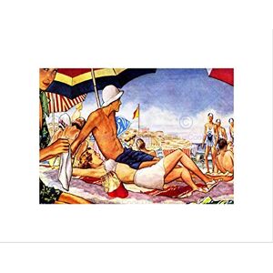 Wee Blue Coo PAINTING BEACH SCENE BONDI AUSTRALIA SUN SAND PEOPLE FRAMED ART PRINT B12X7227 Wee Blue Coo PAINTING BEACH SCENE BONDI AUSTRALIA SUN SAND PEOPLE FRAMED ART PRINT B12X7227
