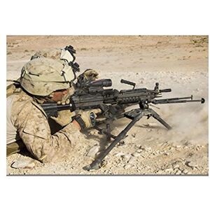Wee Blue Coo War Military Army Hardware Soldier Shoot Desert M240b Gun Wall Art Print Wee Blue Coo War Military Army Hardware Soldier Shoot Desert M240b Gun Wall Art Print