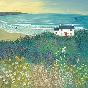 Jo Grundy Art Group WDC98267 The (Cottage by Ocean Meadow) -Canvas Print 85 x 85cm, Wood, Multicolour, 85 x 85 x 1.3 cm Jo Grundy Art Group WDC98267 The (Cottage by Ocean Meadow) -Canvas Print 85 x 85cm, Wood, Multicolour, 85 x 85 x 1.3 cm
