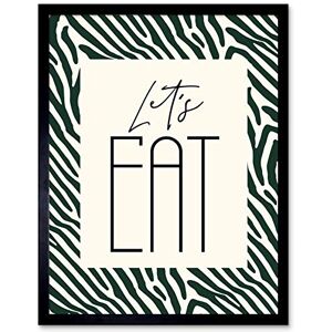 Wee Blue Coo Kitchen Zebra Lets Eat Typography Art Print Framed Poster Wall Decor 12x16 inch Wee Blue Coo Kitchen Zebra Lets Eat Typography Art Print Framed Poster Wall Decor 12x16 inch