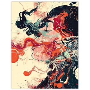 Artery8 Inhale Trippy Lady Profile Design Psychedelic Living Room Extra Large XL Wall Art Poster Print Artery8 Inhale Trippy Lady Profile Design Psychedelic Living Room Extra Large XL Wall Art Poster Print