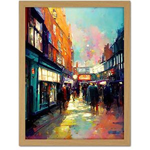 Doppelganger33 LTD Carnaby Street London Bright Acrylic Painting Artwork Framed Wall Art Print 18X24 Inch Doppelganger33 LTD Carnaby Street London Bright Acrylic Painting Artwork Framed Wall Art Print 18X24 Inch