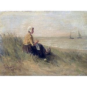 Artery8 Jozef Israels Woman On The Shore Painting Unframed Wall Art Print Poster Home Decor Premium Artery8 Jozef Israels Woman On The Shore Painting Unframed Wall Art Print Poster Home Decor Premium