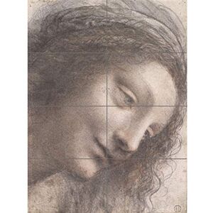 Artery8 Da Vinci Head Virgin Three-Quarter View Facing Right Drawing XL Giant Panel Poster (8 Sections) Artery8 Da Vinci Head Virgin Three-Quarter View Facing Right Drawing XL Giant Panel Poster (8 Sections)