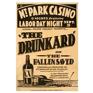 Wee Blue Coo Theatre Pt Barnum Drunkard USA Vintage Advertising Retro Wall Art Print Wee Blue Coo Theatre Pt Barnum Drunkard USA Vintage Advertising Retro Wall Art Print