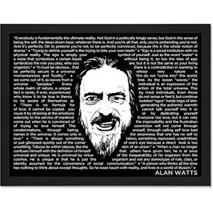 Wee Blue Coo Alan Watts Everybody Is Fundamentally Ultimate Face Quotes Large Framed Art Print Poster Wall Decor 18x24 inch Wee Blue Coo Alan Watts Everybody Is Fundamentally Ultimate Face Quotes Large Framed Art Print Poster Wall Decor 18x24 inch